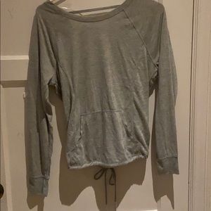 Long sleeve tie workout shirt